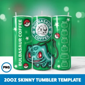 Inflated Starbucks 149 20oz Skinny Tumbler Sublimation Design