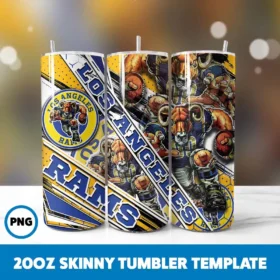 Los Angeles Rams Mascot Tumbler Wrap 20oz Tumbler Wrap Png Digital Download