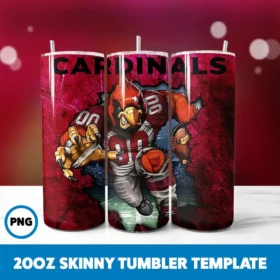 Mascot Arizona Cardinals Tumbler Wrap 20oz Tumbler Wrap