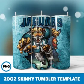 Mascot Jacksonville Jaguars Tumbler Wrap 20oz Tumbler Wrap Digital Download