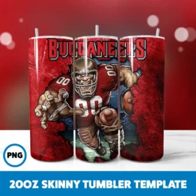 Mascot Tampa Bay Buccaneers Tumbler Wrap Digital Download