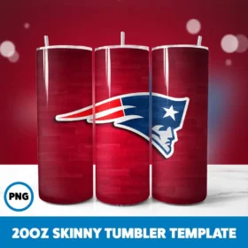 New England Patriots Football Logo 20oz Skinny Tumbler Png Digital Download