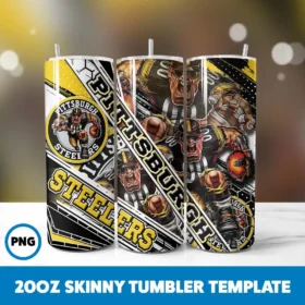 Pittsburgh Steelers Mascot Tumbler Wrap 20oz Tumbler Wrap Design Digital Download