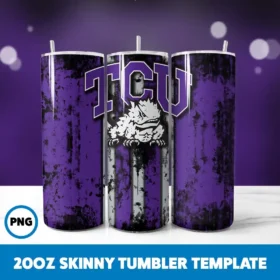 Tcu Grunge Tumbler Wrap 20oz Skinny Tumbler Straight Digital Download