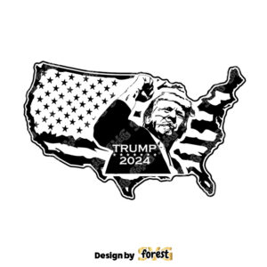 Trump Shot Usa Flag Vector SVG File
