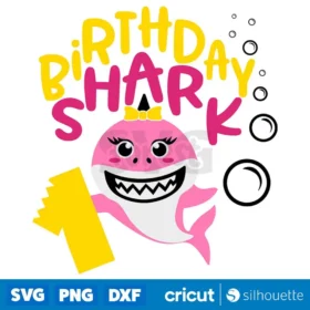 1St Birthday Girl Shark Svg Girls First Birthday T Shirt Design Svg Cricut File