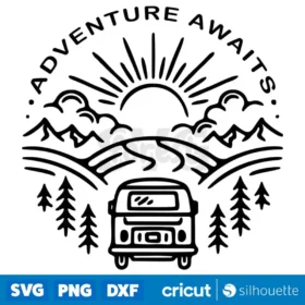 Adventure Awaits Mountain Svg Camping Svg