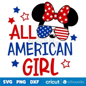 All American Girl Ears Svg Disney Svg Mickey Mouse Svg