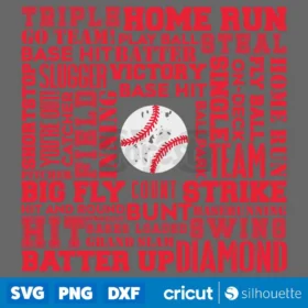 Baseball Subway Art Svg Baseball Stitches Design For Cricut Digital Download Design