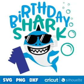 Birthday Shark One Svg Boys First Birthday T Shirt Svg Instant Download