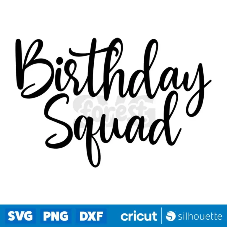 Birthday Squad Svg Digital Download Svg