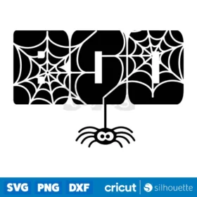 Boo Svg Spooky Halloween Spider Black White T Shirt Svg Cut Files Instant Download