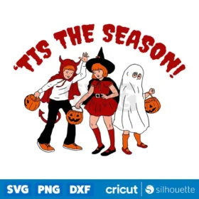 Cartoon Tis The Season Svg Halloween Characters Svg Instant Download