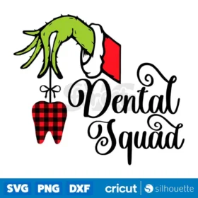 Christmas Dental Squad Grinch Hand Svg