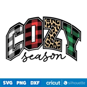 Cozy Season Svg Christmas Buffalo Plaid Animal Print T Shirt Color Design Svg Png Digital Download