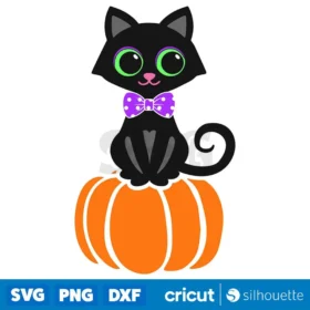 Cute Black Cat Svg Halloween Cat Boy Monogram T Shirt Svg Cut Files Instant Download