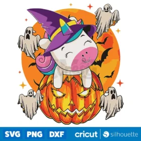 Cute Halloween Unicorn Girls Witchy Trick Or Treat Svg Digital Download Svg