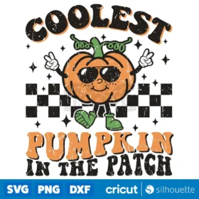 Cutest Pumpkin In The Patch Svg Distressed Retro Thanksgiving Girl Design Svg Png Svg Png Digital Download