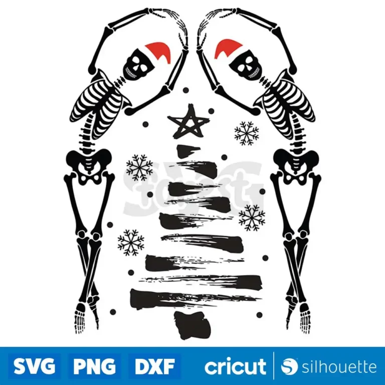 Dancing Skeleton Christmas Svg Christmas Svg Dancing Skeleton Svg