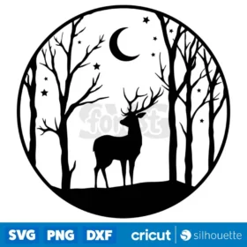 Deer Forest Svg Deer Svg Adventure Svg Forest Clipart Svg Camping Svg Hunting Svg Digital Download Design