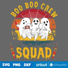 Funny Boo Boo Crew Squad Nurse Halloween Nurses Rn Ghost Svg Instant Download