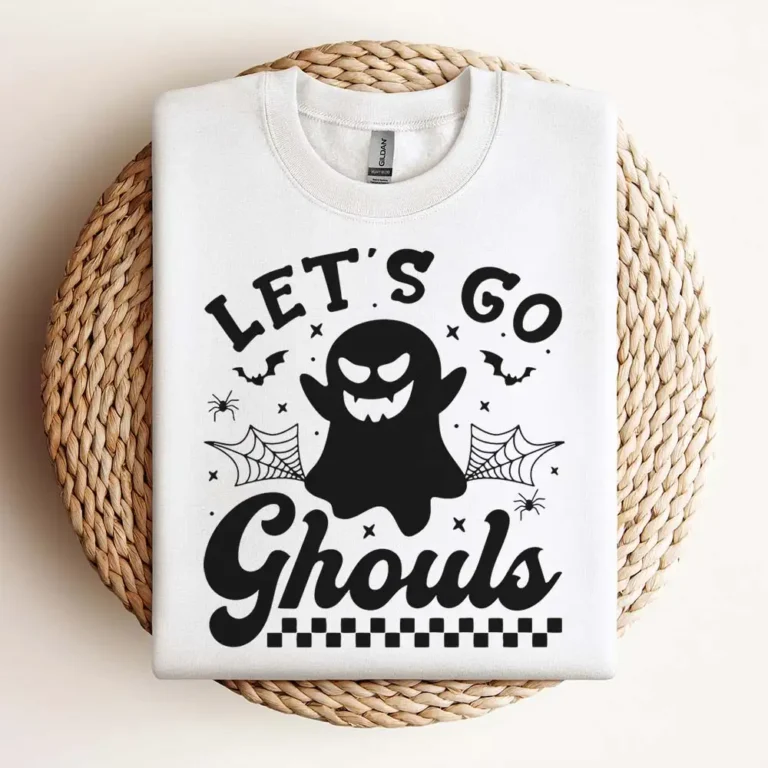 Funny Ghost Halloween Lets Go Ghouls Svg Design
