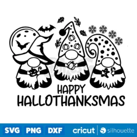 Happy Hallothanksmas Svg Gnome Svg Halloween Svg