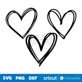 Heart Bundle Sketch Heart Svg Valentine Day Svg Digital Download Design