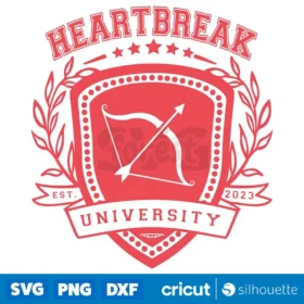 Heartbreak University Svg Valentines Day Cupid Shield T Shirt Design Svg Png Digital Download Design