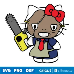 Hello Kitty Leatherface Svg Hello Kitty Svg Leatherface Svg