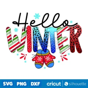 Hello Winter Christmas Png Digital Download Design