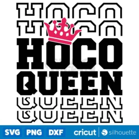 Hoco Queen Svg Homecoming Reunion Queen Crown Svg Cut Files Digital Download Design