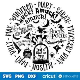 Hocus Pocus Collage Svg Sanderson Sisters T Shirt Design Svg Cut Files Digital Download Svg