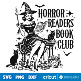 Horror Readers Book Club Witch Vibes Svg