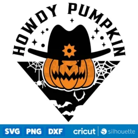 Howdy Pumpkin Svg Halloween Svg Cowboy Svg Howdy Svg Cowboy Hat Svg Halloween Shirt Svg