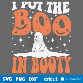 I Put The Boo In Booty Svg Funny Halloween Mummy Color Design Svg Png Cut Files