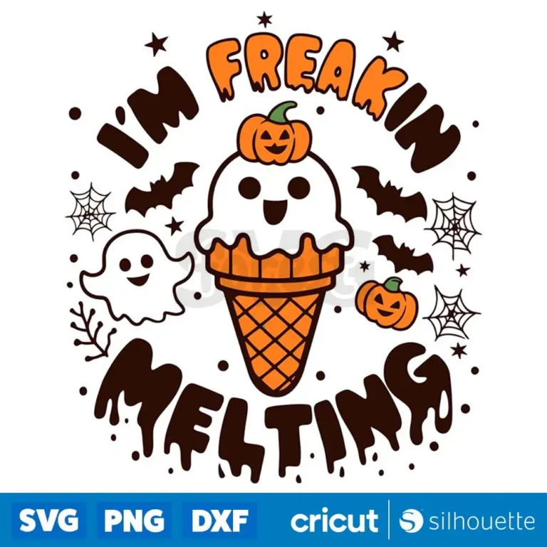 Im Freakin Melting Spooky Ice Cream Cone Svg