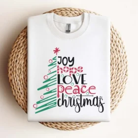 Joy Hope Love Peace Christmas Svg Design