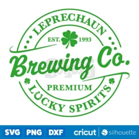 Leprechaun Brewing Co Premium Lucky Spirits Svg St Patricks Day Svg Instant Download