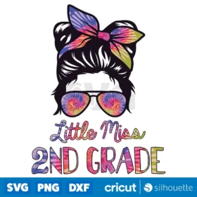 Little Miss 2Nd Grade Girls Back To School Daughter Svg