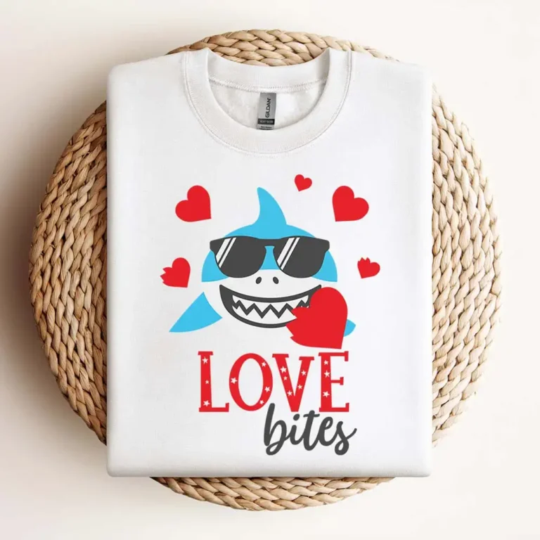 Love Bites Svg Funny Valentines Days Shark Design Svg Cut Files For Cricut Design