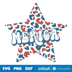 Merica Star Svg Fourth Of July Svg 4Th Of July Svg Digital Download Svg