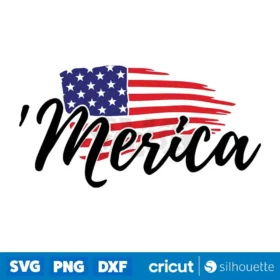 Merica Svg 4Th Of July Svg American Flag Svg