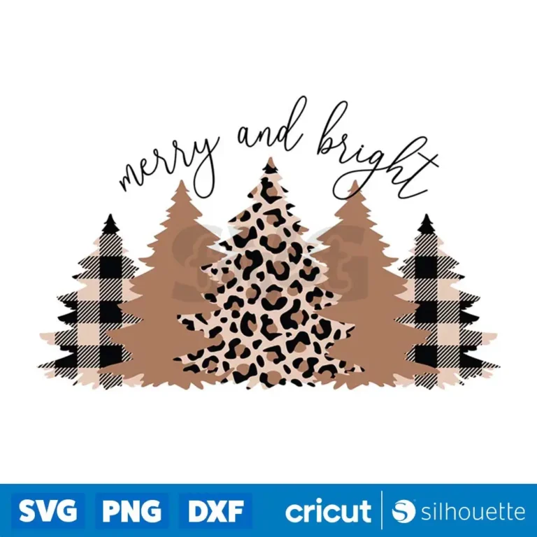 Merry Bright Christmas Tree Svg Merry Bright Svg Christmas Tree Svg