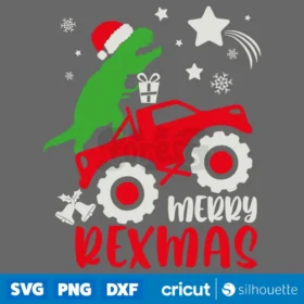 Merry Rexmas Monster Truck Svg