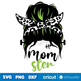 Messy Bun Momster Svg Mama Halloween Svg Digital Download Svg