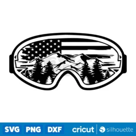 Mountain Snow Goggles Svg Distressed Usa Flag Adventure Svg Mountain Scene Svg For Shirt Digital Download Svg