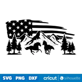 Mountain Svg Horse Svg Flag Svg Camping Svg