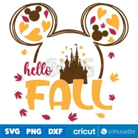 Mouse Fall Pumpkin Svg Hello Fall Yall Svg Mouse Castle Svg