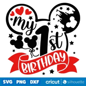 My 1St Birthday Svg Mouse Birthday Svg Mouse Ears Svg